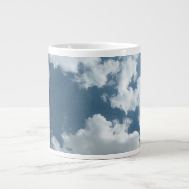 Molnig himmel abstrakt fotografering jumbo mugg (Framsidan)