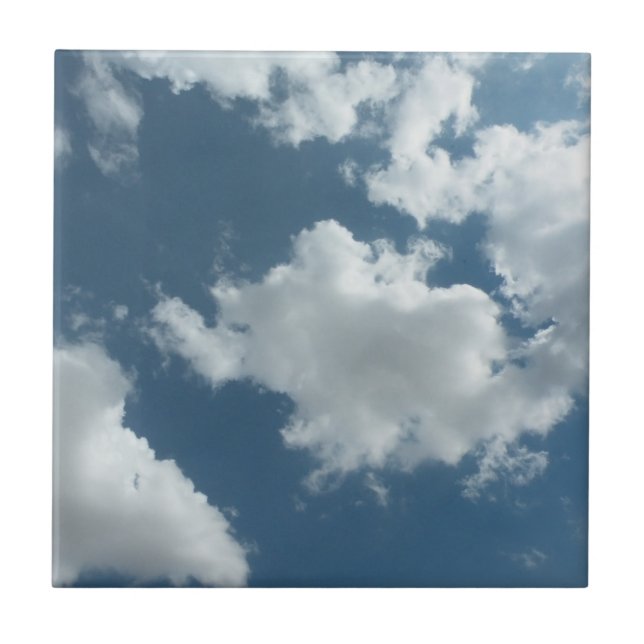 Molnig himmel abstrakt fotografering kakelplatta (Framsidan)