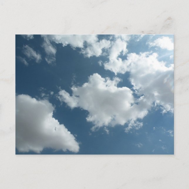 Molnig himmel abstrakt fotografering vykort (Framsida)