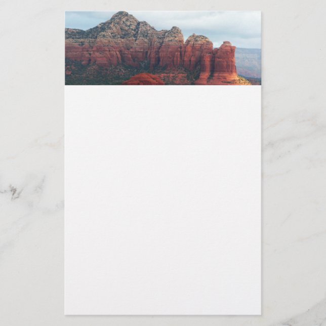 Molnig kaffekannrock i Sedona Arizona Brevpapper (Framsida)