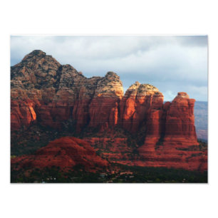 Molnig kaffekarlsberg i Sedona Arizona Fototryck
