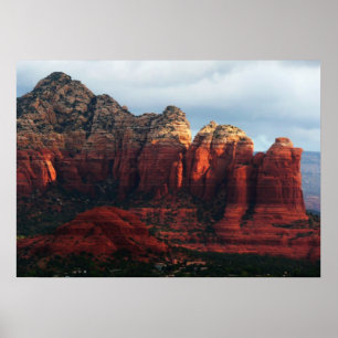Molnig kaffekarlsberg i Sedona Arizona Poster