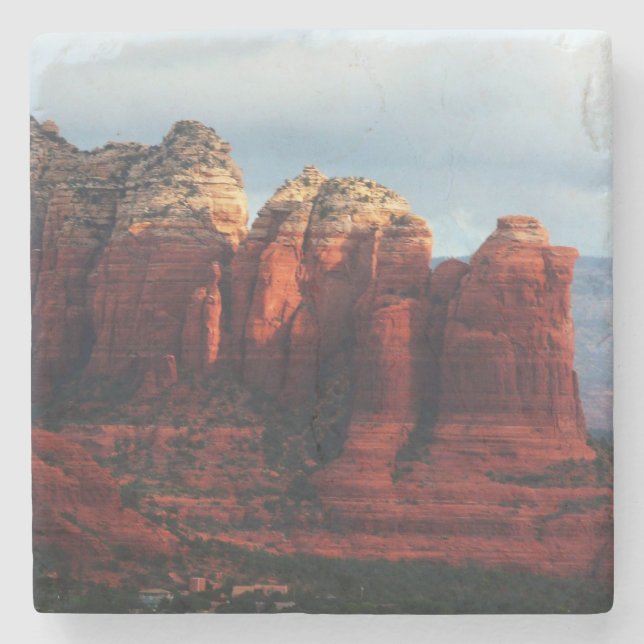 Molnig kaffekittelsten i Sedona Arizona Underlägg Sten (Framsidan)