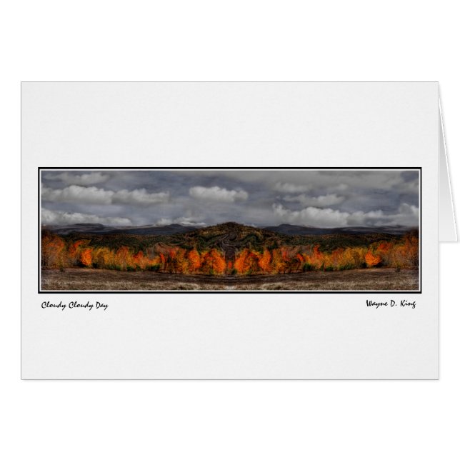Molnig molnig dag hälsningskort (Framsidan Horizontal)