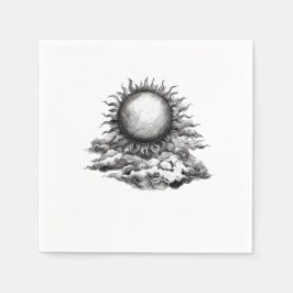 Molnig sol pappersservett