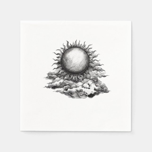 Molnig sol pappersservett (Framsidan)