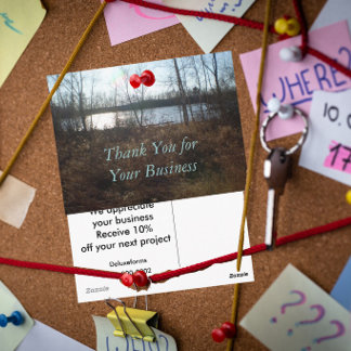 Molnig solnedgång Tack för din handel Vykort