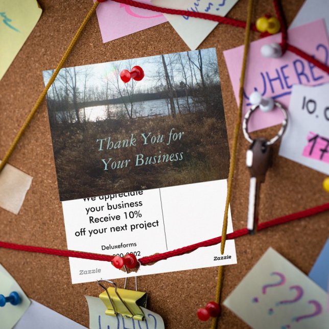 Molnig solnedgång Tack för din handel Vykort (Skapare uppladdad)