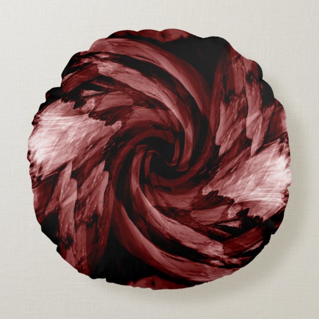 Molniga förvrängningar 3 rund kudde (Framsidan)