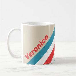 Molnjaktstrimmor med namn kaffemugg