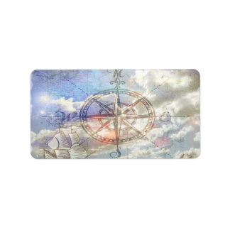 Molnkompass Adressetikett