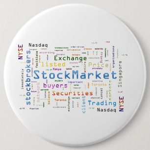 Molnkoncept för StockMarket Design Ord Knapp