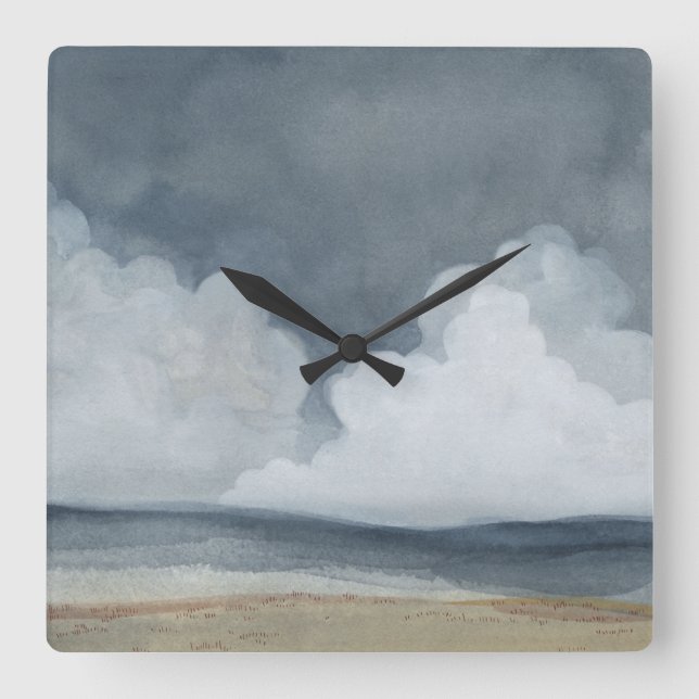 Molnlandskap Fyrkantig Klocka (Framsida)