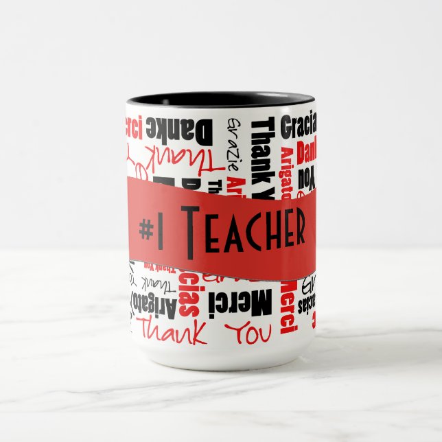 Molnmall Red and Black Tack Ord Mugg (Center)