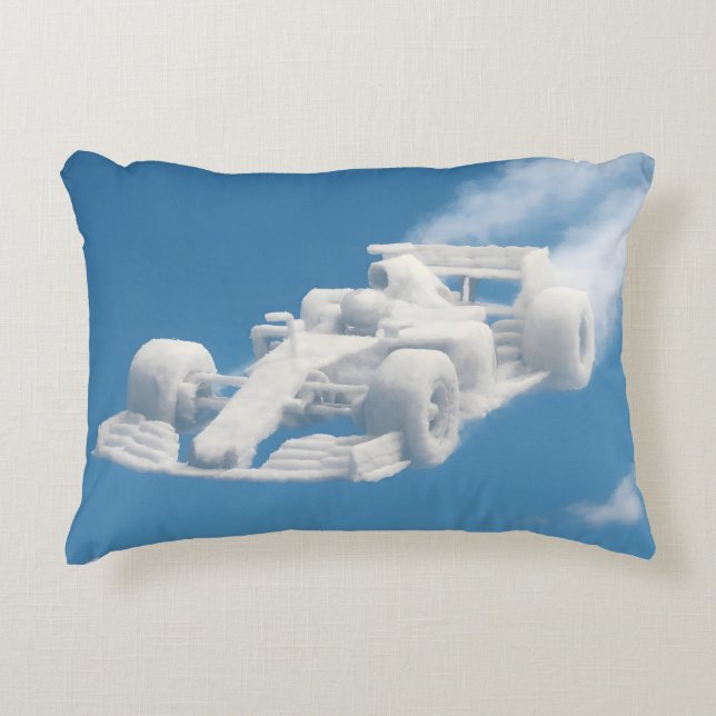 Molnracer surreal F1 himmel konst accentkudde Prydnadskudde (Framsidan)