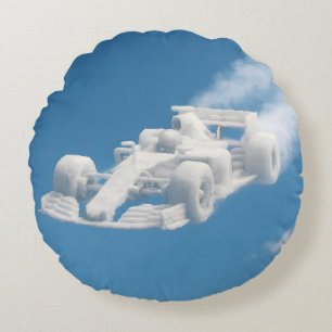 Molnracer, surreal F1 himmelkonst rund kastkudde Kudde