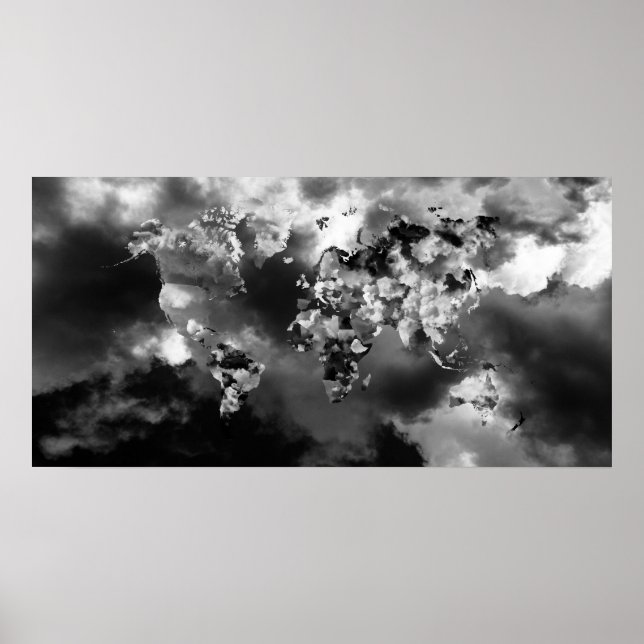 Molns världskarta poster (Framsidan)