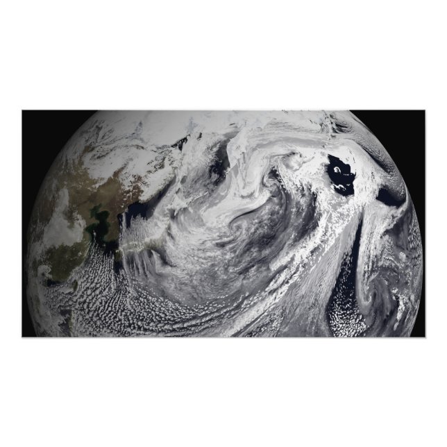 Molnsimulering av en enstaka dag 4 fototryck (Framsidan)