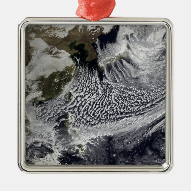 Molnsimulering av en enstaka dag 4 julgransprydnad metall (Framsidan)