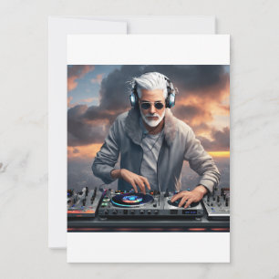 Molnslag: Vit Grått-smidd DJ-design Inbjudningar