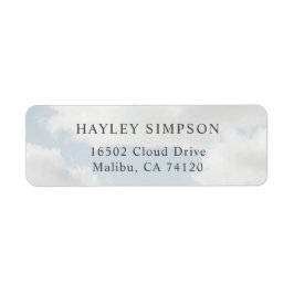 Molnt tema Cloud Nine Party Returadress Etikett