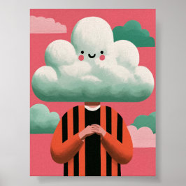 Molntokig karaktär Surrealistisk Excentrisk Konst Poster