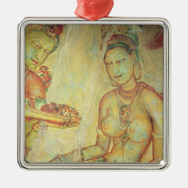 Molnung ogift kvinna, från stenfästningen julgransprydnad metall (Framsidan)