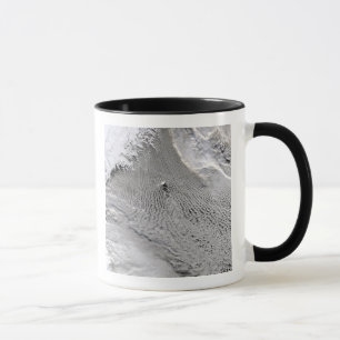 Molnvortices av den Jan Mayen ön Mugg