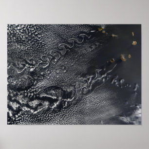 Molnvortices över de Kap Verde öarna Poster