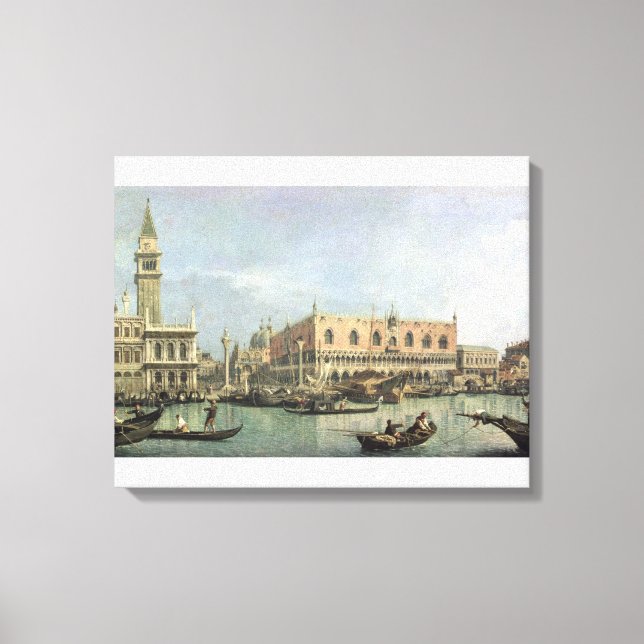 Molo och Piazzetta San Marco, Venedig Canvastryck (Framsida)