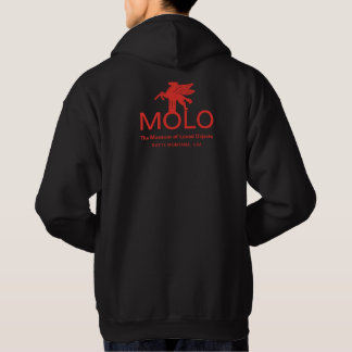 MOLO text på slag och hästrygg Hoodie