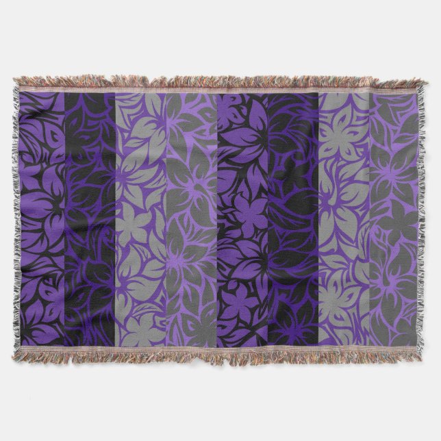 Moloaa Bay Hawaiian Hibiscus Stripe Blankets Mysfilt (Framsidan)