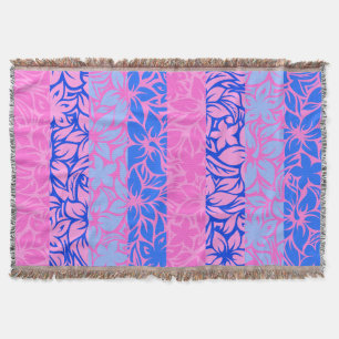 Moloaa Bay Hawaiian Hibiscus Stripe Blankets Mysfilt