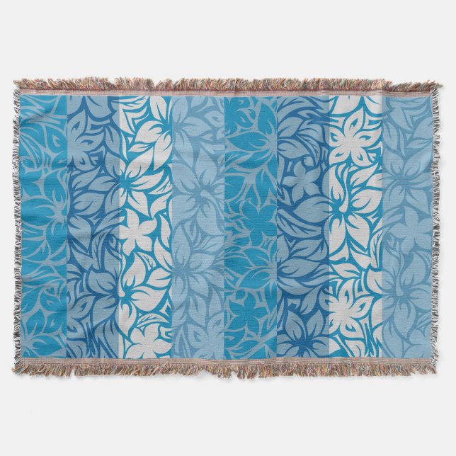 Moloaa Bay Hawaiian Hibiscus Stripe Blankets Mysfilt (Framsidan)