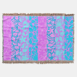 Moloaa Bay Hawaiian Hibiscus Stripe Blankets Mysfilt