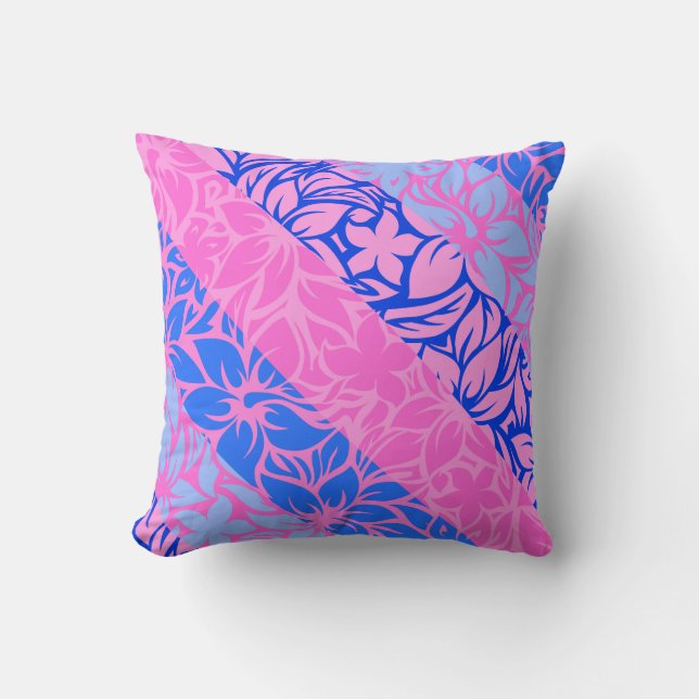 Moloaa Bay Hawaiian Hibiscus Stripe Pillows Kudde (Framsida)