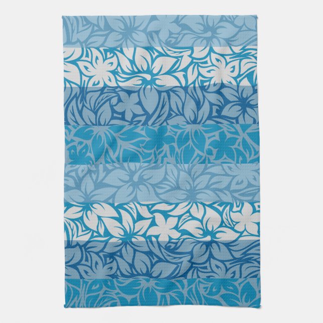 Moloaa Bay Hawaiian Hibiscus Stripe Towels Kökshandduk (Vertikal)