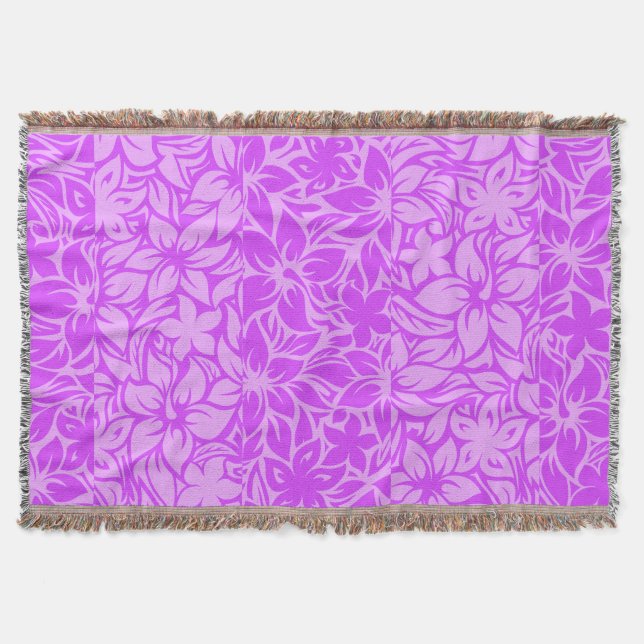 Moloaa Bay Hawaiian Hibiscus Tonal Rand Blankets Filt (Framsidan)