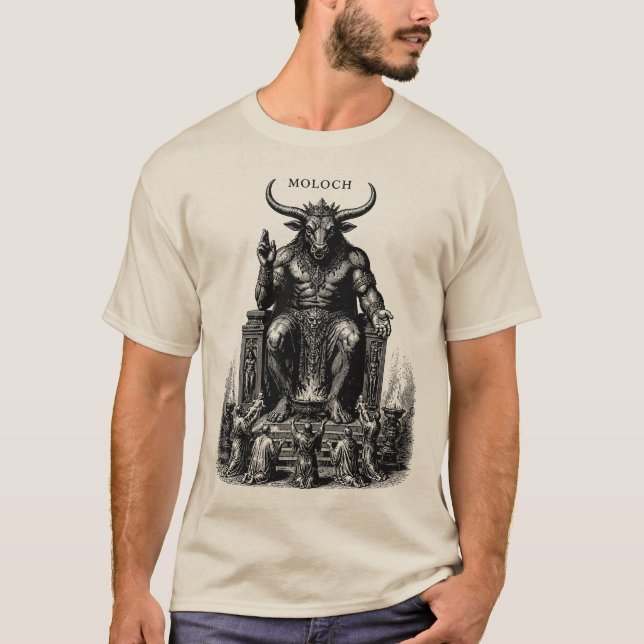 Moloch Den Goetiska Tjurkungens Uppstigning T Shirt (Framsida)
