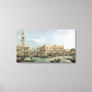 Moloen och Piazzettaen San Marco, Venedig (olja Canvastryck