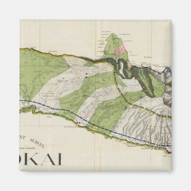 Molokai, Hawaii Magnet (Framsidan)