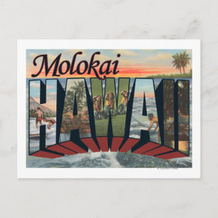 Molokai, Hawaii - Stora Bokstavscener Vykort