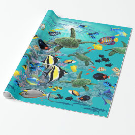 Molokini Cove Hawaiian Tropical Fish Sea Turtle Presentpapper