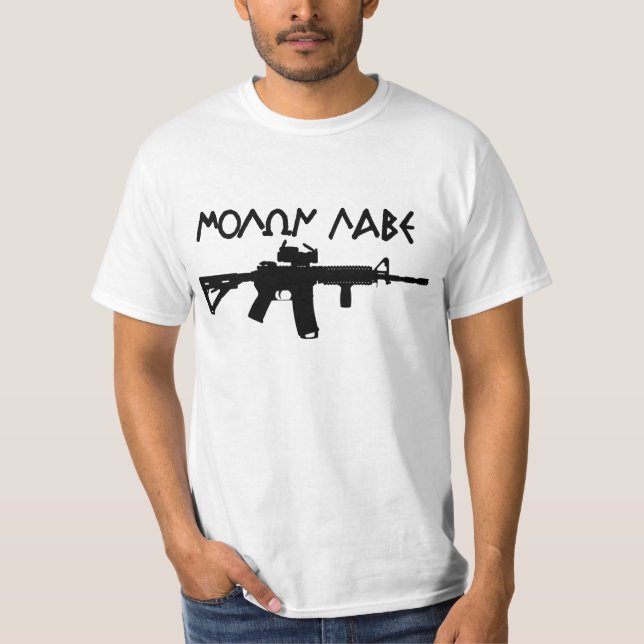 Molon Labe AR15 Tee Shirt (Framsida)