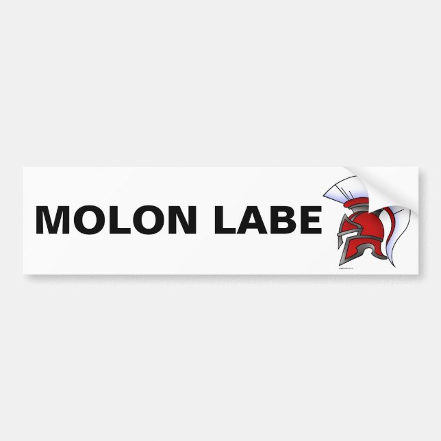 Molon Labe bildekal (Framsidan)