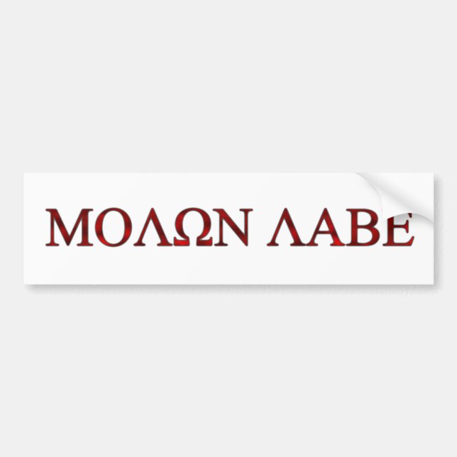 Molon Labe Bildekal (Framsidan)