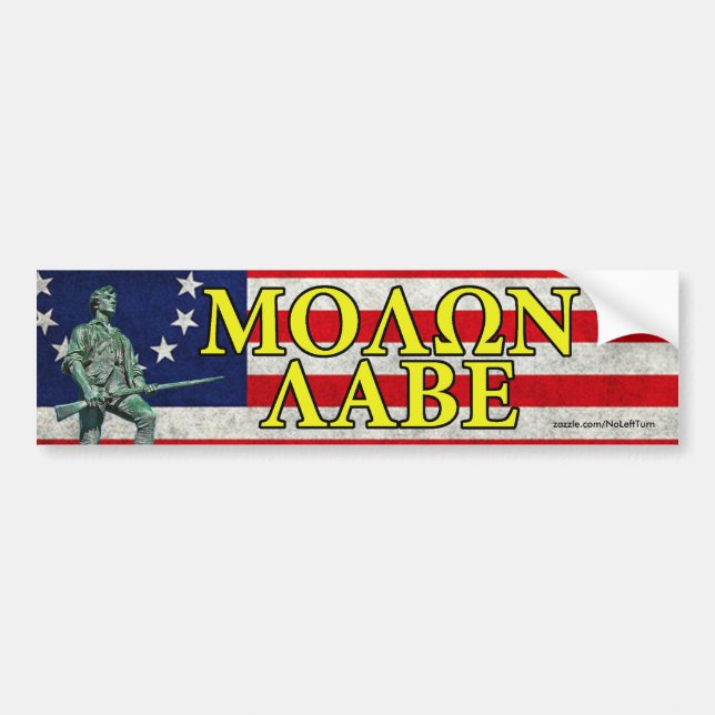 Molon Labe Bumper Sticker Bildekal (Framsidan)