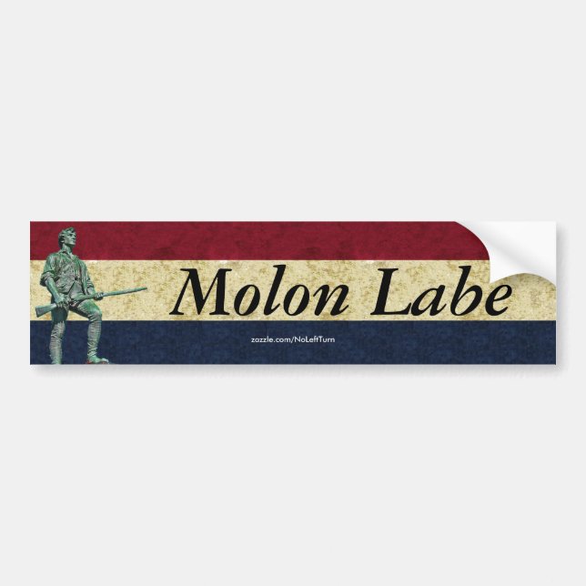 Molon Labe Bumper Sticker Bildekal (Framsidan)