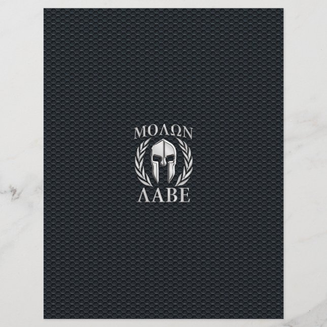 Molon Labe Chrome som Spartan Helmet på Grille (Framsida)