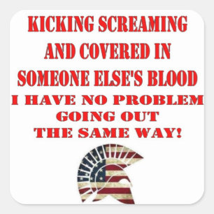 MOLON LABE FYRKANTIGT KLISTERMÄRKE